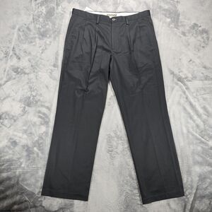 Dockers D3 Easy Khaki Pants Mens 38x32 Black Pleated Classic Fit Wrinkle Free